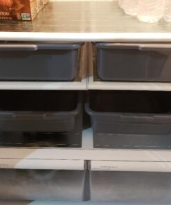 Eagrye 4-Pack Bus Tubs, Commercial Tote Box, Plastic Bus Box (13 L Capacity), Grey 13 L 23 61X9nXIY7OL