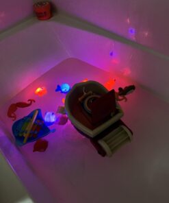 Bath Toys, 8 Pcs Light Up Floating Rubber Animal Toys Set, Flashing Color Changing Light in Water, Baby Infants Kids Toddler Child Preschool Bathtub Bathroom Shower Games Swimming Pool Party 30 61XBTxHYghL