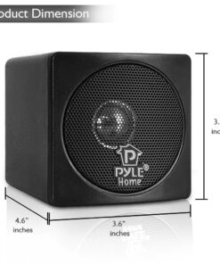 Alternative view of Pyle Home 3" Mini Cube Bookshelf Speakers - 100W Small Bookshelf Speakers w/ 3" Paper Cone Driver, 8 Ohm - Passive Audio Bookshelf Speaker Pair For Home Theater Stereo Surround Sound (Black) 3 in
