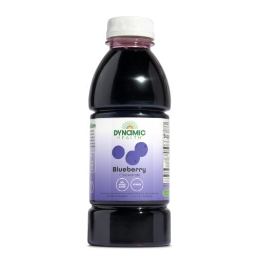 Dynamic Health Blueberry Concentrate, 100% Concentrate, Unsweetened, No Additives, Brain Function, Antioxidant Support, Vegan, Gluten Free, Non-GMO, 16 Fl oz 16 Fl Oz (Pack of 1)