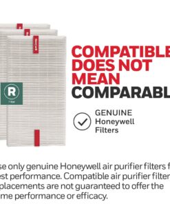 Honeywell HEPA Air Purifier Filter R, 3-Pack for HPA 100/200/300 and 5000 Series - Airborne Allergen Air Filter Targets Wildfire/Smoke, Pollen, Pet Dander, and Dust 3 pack 17 61XGtzYS7SL