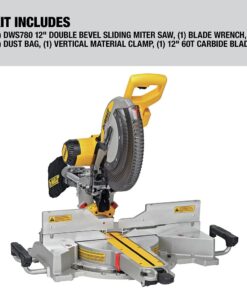Alternative view of DEWALT Miter Saw, 12 Inch, 15 Amp, 3,800 RPM, Double Bevel Capacity, With Sliding Compound, Corded (DWS780)
