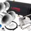 Vixen Horns Train Horn Kit for Trucks/Car/Semi. Complete Onboard System- 150psi Air Compressor, 1.5 Gallon Tank, 4 Trumpets. Super Loud dB. Fits Vehicles like Pickup/Jeep/RV/SUV 12v VXO8715/4114 21 61XIzjjVIdL