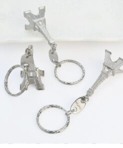 baotongle 15pcs Eiffel Tower Keyring, Paris Eiffel Tower Keychains 3-D Key Ring French Souvenirs Retro Adornment Cute Lovely Decorative Metal Craft Art Statue Model for Table Decor Gifts Silver 13 61XJeZhhJDL