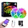 ELlight LED Strip Lights with APP, Dream Color 32.8ft LED Lights with Multicolor Chasing, Waterproof RGB Rope Lights Kit, 300 LEDs SMD 5050 Flexible Strip Lighting for Home Kitchen 48 61XJmUd 8ML
