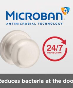 Kwikset Juno Interior Passage Door Knob, Handle For Closet and Hallway Doors, Non-Locking Doorknob in Satin Nickel, with Microban Protection 15 61XKF9Es43L