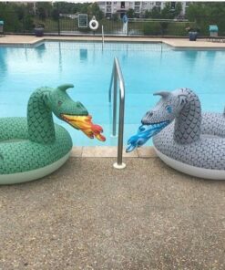 GoFloats Dragon Party Tube Inflatable Rafts - Choose From Fire Dragon and Ice Dragon, Pool Floats for Adults and Kids Ice Dragon Party Tube 36 61XLqrJzLFL