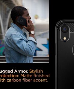 Spigen Rugged Armor Designed for iPhone XR Case (2018) - Matte Black 33 61XLzFlYvzL