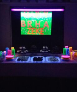 Party Essentials Hard Plastic 6-Inch Round Party/Dessert Plates, Assorted Neon, 80-Count 6" 15 61XSumY7zJL