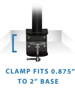 Mount-It! Single Monitor Arm Mount | Desk Stand | Heavy Duty Full Motion Height Adjustable | Fits 19 21 24 27 29 30 in VESA 75 100 Compatible Computer Screen | C-Clamp Base | Holds up to 33 Lbs 35 61XTXi8zmpL