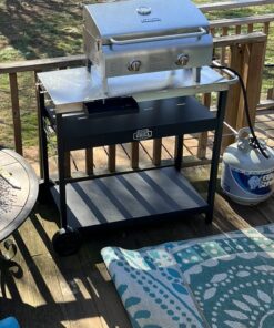 Cuisinart CGG-306 Chef's Style Portable Propane Tabletop 20,000, Professional Gas Grill, Two 10,000 BTU Burners, Stainless Steel Professional Gas Grill, Two-Burner, Stainless Steel 50 61XUg0w8LgL