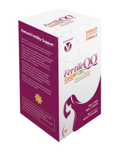 FertileQQ - Boost Your Fertility - CoQ10 Plus PQQ (Pyrroloquinoline Quinone) - 100mg of CoQ10 Plus Natural PQQ 20mg