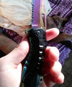 Tac Force- TF-705 Series - Bottle Opener, Glass Punch and Pocket Clip, Tactical, EDC, Rescue Rainbow 41 61XVTRnCRTL