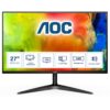 AOC 27B1H 27" Full HD 1920x1080 Monitor, 3-Sided Frameless, IPS Panel, HDMI/VGA, Flicker-free 27 in Full HD Not VESA mount compatible