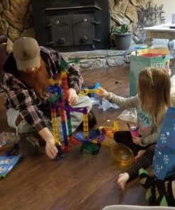 Marble Genius Marble Run (130 Complete Pieces) Maze Track or Board Games for Kids 8-12, for Adults, Teens, and Toddlers, (80 Translucent Marbulous Pieces + 50 Glass-Marble Set), Starter Set 2.) Starter Set - 130 Complete Pieces 35 61XWm2yb5IL