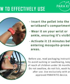 PARA'KITO Mosquito Insect & Bug Protection Wristband - Mosquito Stickers & Bug Spray Alternative - Summer Essentials, Beach Accessories, Hiking & Camping Essentials - Natural Essential Oils (Inka) Inka 17 61XWyCoivNL 2