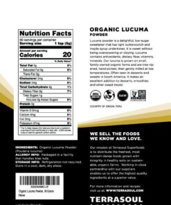 Alternative view of Terrasoul Superfoods Organic Lucuma Powder, 16 Oz - Sugar Substitute