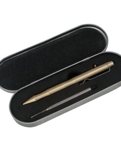 ILEAF Ballpoint Pen Solid Brass EDC Pen, Portable Delicate Signature Pen with Pencil Case and 2 Extra Black Ink Refills 22 61Xdm0NqSYL