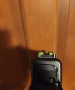 TRUGLO TFO Tritium & Fiber-Optic Handgun Sight | Snag-Resistant Front & Rear Bright Night Sights, Compatible with Glock Handguns Green Front / Yellow Rear Glock Low Set 33 61XgEImmjoL