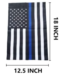 ERT Thin Blue Line Garden Flag Double sided 12.5 x 18 Inch Police Flag American Flag Made by Oxford lawn decoration 20 61XgV2hm4mL