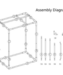 iPower 48"x24"x60" Grow Tent with Observation Window and Removable Floor Tray, Tool Bag for Indoor, 24" x 48" x 60", Black/Silver 24" x 48" x 60" 28 61Xj1UP353L