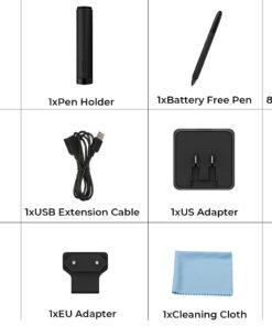 XP-PEN Artist12 11.6 Inch FHD Drawing Monitor Pen Display Graphic Monitor with PN06 Battery-Free Multi-Function Pen Holder and Glove 8192 Pressure Sensitivity 32 61XjLj15RqL