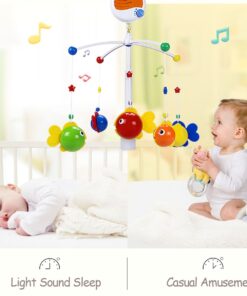 Fisca Baby Musical Crib Mobile, Infant Bed Decoration Toy Hanging Rotating Bell with Melodies Dual Purpose (Mobile & Bath Toy) 20 61XjYGi85JL 3