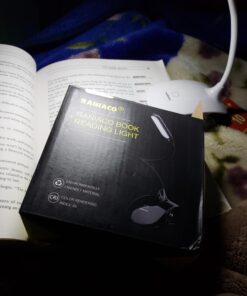 Raniaco Led Clip Reading Book Light Daylight 16 LEDs USB Rechargeable Reading Lamp-3 Brightness,Touch Switch Bedside Book Light with Good Eye Protection Brightness (White) 30 61Xli58VeSL