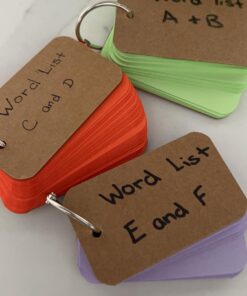 Koogel 300 Pieces 2.2 x 3.5 Inches Multicolor Kraft Paper Binder Ring Easy Flip Flash Card/Study Cards/Memo Scratch Pads/Bookmark/DIY Greeting/Index Card Stock/Note Card(50 Sheets per Set) 300 --multicolored 44 61XmECYfDNL