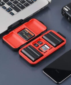 Alternative view of Camera Battery and Memory Card Storage Case, SD CF Memory Cards Holder Case, Waterproof & Shockproof Plastic Tank Organizer for Nikon, Canon Camera Batteries, Good for Outdoor Travel Use