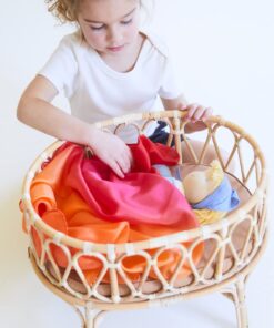 Sarah's Silks Enchanted Playsilk, 100% Silk Scarves for Kids and Toddlers, Sensory Toys | Bright Square Scarves, Montessori Waldorf Toys for Imaginative and Pretend Play - Fire 13 61XnKIT1LwL