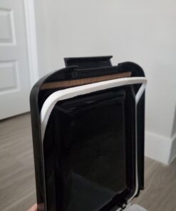 IRIS USA 10 Lbs / 12.75 Qt WeatherPro Airtight Pet Food Storage Container, for Dog Cat Bird and Other Pet Food Storage Bin, Keep Pests Out, Keep Fresh, Translucent Body, BPA Free, Clear/Black 33 61XnZOUF1L