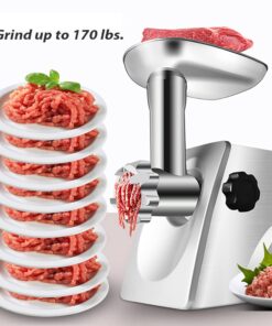 Sunmile SM-G33 Electric Meat Grinder - 1HP 800W Max Power - ETL Stainless Steel Meat Grinder Mincer Sausage Stuffer, Stainless Steel Blade and Plates and 1 Sausage Maker 27 61Xnf3dr5FL