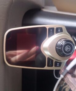 Nulaxy Bluetooth Car FM Transmitter Audio Adapter Receiver Wireless Handsfree Voltmeter Car Kit TF Card AUX 1.44 Display - KM18 Golden 35 61XnzV5IwJL