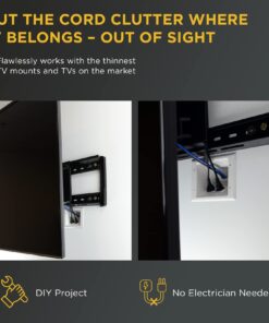 Alternative view of DATA COMM Electronics In Wall Cable Management Kit With Duplex Power Outlet - Behind Wall Wire Low Voltage In Wall Cord Concealer For Sleek TV Setup - Easy DIY without Electrician Kit with Duplex Power Solution