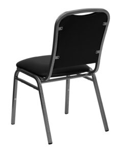 Flash Furniture HERCULES Series Stacking Banquet Chair in Black Vinyl - Silver Vein Frame 1 Pack 15 61XpBvV1fVL