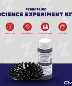 Alternative view of CMS MAGNETICS - (1oz Kit) Ferrofluid Science Experiment Kit for Education in Magnetism - Includes: 1 Fluid Ounce (29.5mL) Bottle of Ferrofluid, Gloves, Pipette, Petri Dishes 1 fluid oz (29.5mL) Basic Fluid Kit