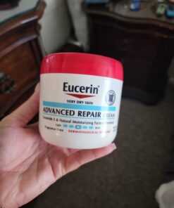 Eucerin Advanced Repair Body Cream, Fragrance Free Body Cream for Dry Skin, 16 Oz Jar Unscented 16 Ounce (Pack of 1) 51 61XrrZIF1L