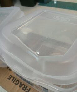 Sterilite FlipTop, Stackable Small Storage Bin with Hinging Lid, Plastic Container to Organize Desk at Home, Classroom, Office, Clear, 12-Pack 12 Pack 37 61Xsy1yVpLL