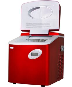 NewAir Portable Ice Maker 50 lb. Daily | Red | 3 Size Bullet Shaped Ice | First Batch Under 10 Minutes | Self Cleaning Quiet Operation Countertop Ice Machine | AI-215R 29 61XtA9XgUJL