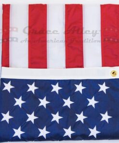 Grace Alley American Flag: 5x8 FT US Flag - 100% Made In USA - Embroidered Stars and Sewn Stripes and Brass Grommets 30 61XwfN7KtmS