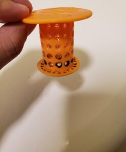 TubShroom Tub Hair Catcher Protector, Fits 1.5" - 1.75" Drain, Orange 46 61XwtRn20gL