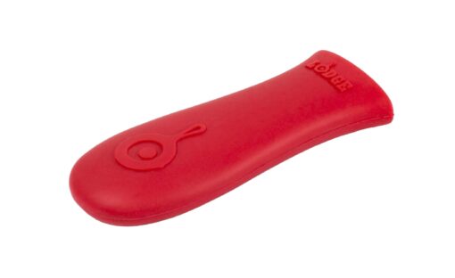 Lodge Silicone Hot Handle Holder - Red Heat Protecting Silicone Handle for Lodge Cast Iron Skillets with Keyhole Handle 5-5/8" L x 2"