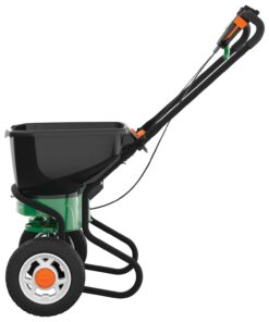 Scotts Elite Spreader for Grass Seed, Fertilizer, Salt and Ice Melt, Durable Push Spreader Holds up to 20,000 sq. ft Product Single Pack 48 61Xznjo7FZL