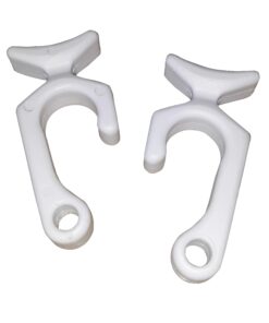 Taylor Made Products 1093 Rail Mount Boat Fender Line Clip (Pair) , White