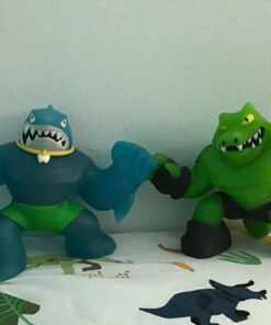 Heroes of Goo Jit Zu - 2 Pack of Glow in The Dark Action Figures, Thrash Vs Rockjaw Glow In The Dark Thrash Vs Rockjaw 40 61Y zy2cy L