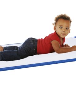 Sprogs Heavy Duty Childrens Standard 52"L Stackable Daycare Cots for Preschool Kids Sleeping, Resting, and Naptime, SPG-021-5, Blue (Pack of 6) Standard (52" L) 19 61Y0cNzde5L