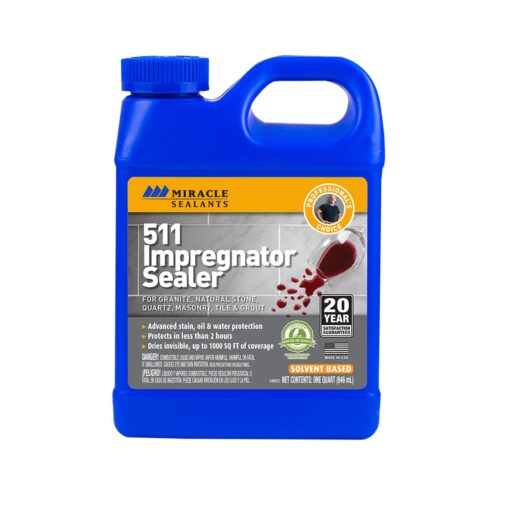 Miracle Sealants 511QT6 511 Impregnator Sealer, Quart, Clear, 32 Fl Oz