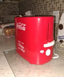 Nostalgia Coca-Cola 2 Slot Bun Mini Tongs, Hot Dog Toaster Works with Chicken, Turkey, Veggie Links, Sausages and Brats, Retro Red Hot Dog Toaster Coke 19 61Y3CQTWsL