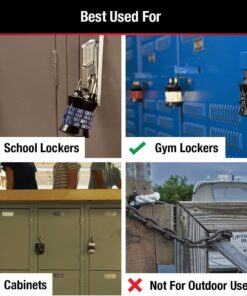 Master Lock 1535D Locker Lock Set Your Own Combination Padlock, 1 Pack, Colors May Vary Number Combo 10 61Y41ZohdpL